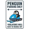 Venicor Penguin Sign Decor - 9 x 14 Inches - Aluminum - Cute Penguin Gifts for Women Kids - Penguin Party Decorations Keychain Figurines Toys Stuff