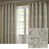 Paoletti Bamboo Coppia Di Tende Con Occhielli - Tende Di Lusso Jacquard Geometriche Oscuranti Foderate (Champagne - 117x137cm)