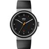 Braun Men's 40mm Automatic Watch with Black Rubber Strap BN0278