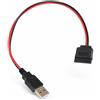 Aukson P52 Adattatore USB maschio a SATA 15 pin Cavo di alimentazione USB a SATA Adattatore per disco rigido compatibile con serie ATA Standard 30 cm