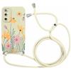 Foonary Cover con Cordino per Samsung Galaxy S20 FE 5G/S20 Lite/S20 6,5, Custodia con Aesthetic Motivo Laccio Collana Tracolla, Silicone Antiurto Protezione Bumper Phone Case per 删除, Fiore 01