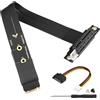 CERRXIAN M.2 NGFF NVMe M Key a PCIE 3.0 4 X scheda grafica riser M.2 Key M a PCI-E 4X prolunga (90°)