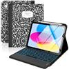 MoKo Custodia con Tastiera Multi-touch per iPad (A16) 11a Gen 11 Pollici 2025, Custodia per iPad 10a Gen 10,9 con Portapenne, Tastiera Bluetooth Staccabile Retroilluminata a 7 Colori, Quaderno Nero