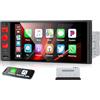 Motorsi Stereo Auto Bluetooth con Schermo, Wireless Android Auto CarPlay Autoradio 1 Din con HD Touchscreen, Mirror Link, FM, USB/TF/AUX, SWC, Single Din Car Radio & Type-C