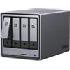 UGREEN NASync DXP4800 Pro NAS Desktop a 4 vani, CPU Intel i3-1315U a 6 core, 8GB RAM DDR5, SSD da 128GB, 10GbE & 2,5GbE porta, 2 slot M.2 NVMe, uscita HDMI 4K (senza dischi inclusi)