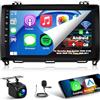 ETLFUCyber Android Autoradio per Mercedes Benz Sprinter W906 W169 W245 W639 Vito Viano 2006-2011 con Senza Fili Carplay e Android Auto, Autoradio Touch Screen HD da 9 pollici con GPS/WiFi/Bluetooth/EQ/FM RDS