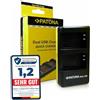 PATONA Caricabatterie Doppio USB per Nikon EN-EL20, EN-EL20a - per Nikon 1 AW1, J1, J2, J3, S1, V3, Coolpix A, P950, P1000, P1100, Blackmagic Pocket - due batterie insieme, anche da powerbank