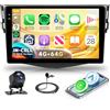 Rimoody 4G+64G Autoradio Android per Toyota RAV4 2007-2012 9 Schermo IN-Cell Touchscreen Radio RAV4 Carplay Wireless Android Auto Navi GPS Mirror Link Bluetooth WiFi FM/RDS/EQ SWC Telecamera Posteriore