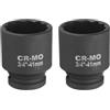 QUARKZMAN 2Pz 3/4 da 12 Punte Set Bussole a Impatto 41mm Bussola Metrica per Dado Dell'Asse Fuso Chiavi a Bussola a Cricchetto Profondo per Riparazione Auto Facile Rimozione