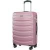 PUCCINI Valencia - Valigetta rigida in policarbonato con ruote gemellate M-L-XL, Colore: rosa., L, Valigia media