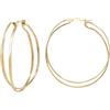 Breil, Collezione Lightline, Orecchini Donna a Doppio Cerchio in Acciaio Lucido, Chiusura a Baionetta, 45 x 42 mm, Idea Regalo Donna