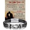 XUANPAI Bracciale da uomo con scritta in lingua tedesca Ich liebe dich Geschenk für Männer - Leder Hochzeitstag Geburtstag für Freund Jahrestag Geschenk für Luhn Hochzeitsstag für Ehemann