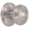 Emuca - Pomello rotondo per porte esterne di ingresso, Modello Ferola, Maniglia per porta d'ingresso Ø70mm, Acciaio inox, Nichel satinato