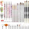 JODSONE 32 pennelli professionali per nail art, per nail art e per punteggiatura, con supporto per pennelli per unghie precisi, adatti per principianti e saloni, perfetti per il design delle unghie