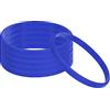 PATIKIL Silicone Bracciali, 6pz Colorati Gomma Bracciali bianco Elastici Sport Fasce per Adulti Adolescenti Sport Squadra Giochi, Blu Scuro