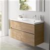 Villeroy & Boch Avento lavabo doppio, mobile evineo ineo5 evo La: 118 cm, 4 scomparti estraibili, con maniglia incassata,, 4A23CKR1+BE0726OA, Avento [Mobili da Bagno > Mobili con Doppio Lavabo]