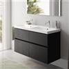 Villeroy & Boch Avento lavabo doppio, mobile evineo ineo5 evo La: 118 cm, 4 scomparti estraibili, con maniglia incassata,, 4A23CKRW+BE0726BM, Avento [Mobili da Bagno > Mobili con Doppio Lavabo]