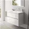 Villeroy & Boch Subway 3.0 lavabo, mobile evineo ineo5 evo La: 98 cm, 2 scomparti estraibili, con maniglia incassata,, 4A70A301+BE0725WH, Subway 3.0 [Mobili da Bagno > Mobili con Lavabo Integrato]