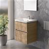 Villeroy & Boch Subway 3.0 lavabo, mobile evineo ineo5 evo La: 58 cm, 2 scomparti estraibili, con maniglia incassata,, 4A706101+BE0723OA, Subway 3.0 [Mobili da Bagno > Mobili con Lavabo Integrato]