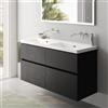 Villeroy & Boch Subway 3.0 lavabo doppio, mobile evineo ineo5 evo La: 128 cm, 4 scomparti estraibili, con maniglia incassata,, 4A71D301+BE0734BM, Subway 3.0 [Mobili da Bagno > Mobili con Doppio Lavabo]