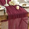 Artoid Mode Runner da tavola in garza bordeaux, 150 x 300 cm, stile bohémien, per Natale, cucina, sala da pranzo, matrimoni, vacanze, compleanni, decorazione per la casa e le feste