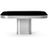 CLASSICON tavolino BOW 3 - BOW3-BURNISHED-BRASS-BLACK-GLASS