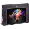 Ulmer Puzzleschmiede - Puzzle Power of Light - Esplosione di colore efficace dalla lampadina luminosa - Splendido motivo puzzle della collezione Puzzle Colori & Fantasy, Made in Germany