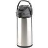 Rosenstein & Söhne Caraffe per bevande calde - teiera: Bottiglia termica Bottiglia a doppia parete, Sistema di pompaggio, acciaio inossidabile, 5 litri (thermos per pompa)