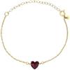 Breil, Collezione Candy, Bracciale Donna in Acciaio con Elemento Centrale a Forma di Cuore, Chiusura Regolabile a Moschettone, Bracciale con Cuore da 21 Cm