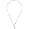 Breil, Collezione Steel Core, Collana da Uomo in Acciaio con Pendente a Croce, Finitura Bilux, Lunghezza Regolabile Fino a 47 cm