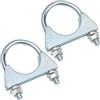 Yeepeo 2 fascette stringitubo da 45 mm, in acciaio zincato, con dado, piastra a U per tubi