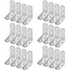 DecorDwell 24 Pezzi Staffe Angolari In Metallo 40*40*1.6mm,Fissaggio Angolare, Angolari Metallo,Staffa Triangolare In Acciaio Inox,Staffe A L,E Molto Adatto Per Rinforzare Tavoli,Angoli Di Sedie,Ecc