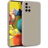 MyGadget Cover per Samsung Galaxy A51 5G - Custodia in Silicone Morbido a Doppio Strato - Case con Protezione Fotocamera & Fodera Interna Antigraffio - Grigio