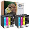 Starlet24 10x Cartucce per Stampante Compatibili per Epson Expression Home XP-102 202 205 212 215 225 30 302 305 312 313 315 322 325 33 402 405 405 WH 412 413 415 422 425