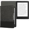 kwmobile Cover compatibile con Kobo Aura Edition 2 - Custodia a libro in tela e pelle PU - Flip Case per eReader