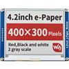 Waveshare 4.2 Inch E-Paper Display Module(B) Kit 400x300 Resolution Red Black White Three-Color E-Ink Screen Electronic Paper Module for Raspberry Pi/Jetson Nano/Arduino/STM32 via SPI Interface