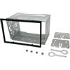 Huuimy Telaio in Metallo per Stereo 2 Din - Radio kit Telaio di Montaggio per Autoradio Doppio DIN, Lettore DVD per Auto, Navigazione GPS