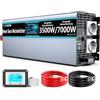 SUDOKEJI FLAMEZUM Inverter 24V 220V Onda Pura 3500W Invertitore di Corrente,DC 24v in AC 230v Invertitore di Tensione-2 EU Presa con 2 Porte USB,Telecomando,Trasformatore per Auto Camper Frigorifero