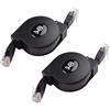 Cable Matters Cavo Ethernet retrattile 2-Pack (cavo retrattile Cat5e, cavo Cat 5e) che supporta 10/100/1000 Mbps Gigabit Ethernet