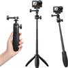 TELESIN 46CM Mini Selfie Stick Treppiede per DJI OSMO Nano Action 6, 5 pro, 4, GoPro Hero 13, 12, Insta360 X5, X4, Ace Pro, ecc, Portatile Selfie Stick Treppiede con Asta Telescopica, Base Magnetica