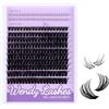 WENDY LASHES Ciglia Finte 60D con Ciglia Inferiori - Ciuffetti 10-16mm Curl D, Kit Extension Ciglia Naturale per Principianti, Effetto Wispy Morbido per Tutte le Occasioni(60D)