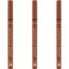 Catrice Cosmetics Catrice Super proof Brush Liner Waterproof, Eyeliner, n. 020, marrone, risultato espresso, vegano, impermeabile, senza particelle di microplastica, senza nanoparticelle, confezione da 3 (3 x 0,45 ml)