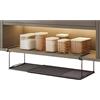 CNKHDZ Regolabile elevato scaffale sotto armadio, canestro di stoccaggio regolabile scaffale Organizzatore 38-70cm sospeso sotto scaffale scrivania, armadio, scaffale (Schwarz, 1 Stück)