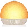 ARUQO Sveglia luminosa con simulazione dell'alba e cambio colore, sveglia con display a LED, funzione sveglia, grigio
