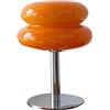Spacnana Lampada da Tavolo in Vetro Dal Design Carino a Forma di Crostata per Dormitorio Lampada da Scrivania USB a Luce Soffusa Ed Efficiente Dal Punto di Vista (Interruttore a pulsante