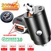 sikeo Mini 200W PD QC Pull Ring Caricabatteria da auto a ricarica rapida USB C Adattatore per caricabatteria da auto per iPhone 13 12 Xiaomi Samsung Huawei