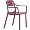 NARDI - Poltrona impilabile Cassia - Rosso - Resina in fibra di vetro - Designer Raffaello Galiotto