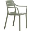 NARDI - Poltrona impilabile Cassia - Verde - Resina in fibra di vetro - Designer Raffaello Galiotto