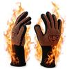 NutriChef Guanti da Forno BBQ Resistenti al Calore fino a 800°C, Guanti Ignifughi con Silicone Antiscivolo, 35,6 cm, per Griglia, Cucina e Campeggio