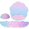 PATIKIL Set Poggiapolsi Tastiera Cloud, Supporto Polso Memory Foam, Tappetino Per Mouse Gioco Ergonomico Con Sottobicchiere Per Lavoro Casa, Ufficio, Computer Portatile, Arcobaleno
